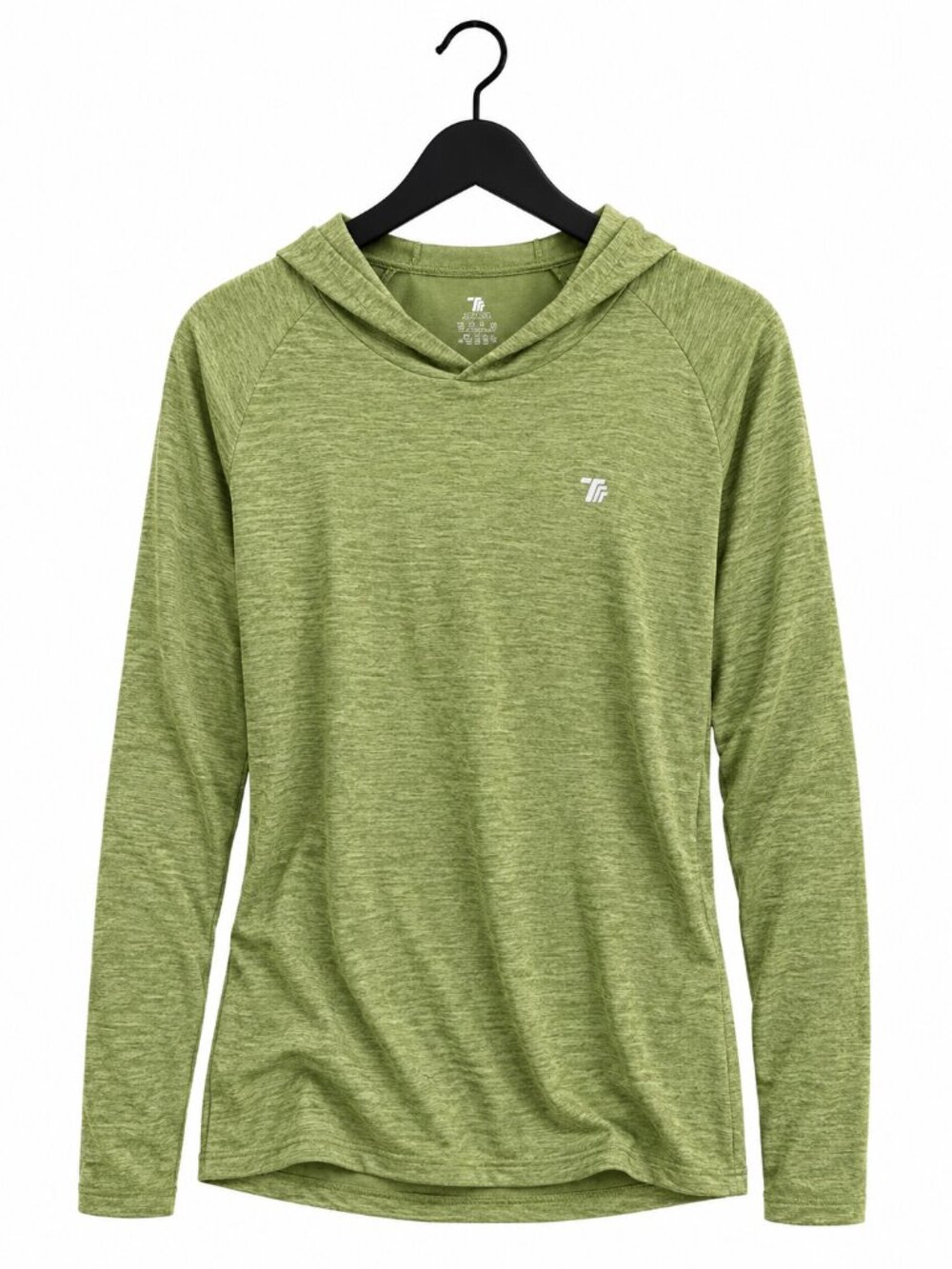 Womens UPF 50+ Sun Protection Hoodie Shirt Long Sleeve, Size Medium, Fruit Green
